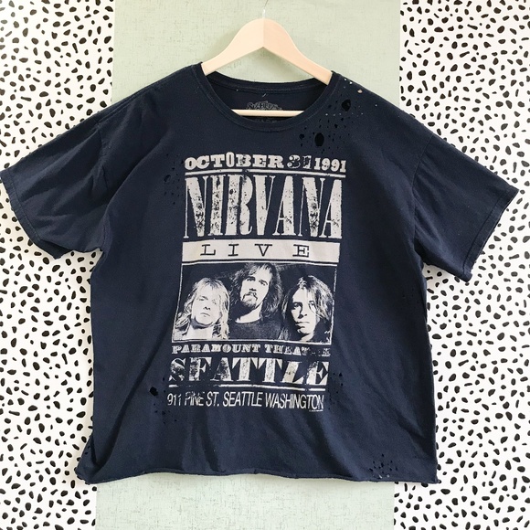 Tops - Nirvana Live Distressed Band Tee